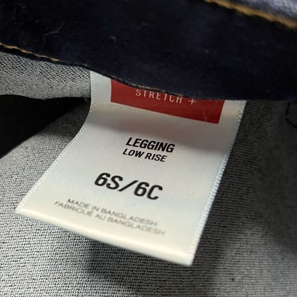 Express Low Rise Legging Jeans Dark Wash Size 6 Short - Picture 4 of 5